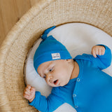 Newborn Knotted Gown - Blueberry