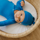 Top Knot Hat - Blueberry