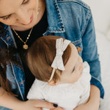 Ribbon Baby Bow - Oat