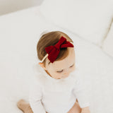 Classic Baby Bow - Ruby