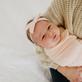 Ribbon Baby Bow - Blush