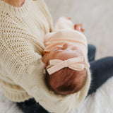 Ribbon Baby Bow - Blush