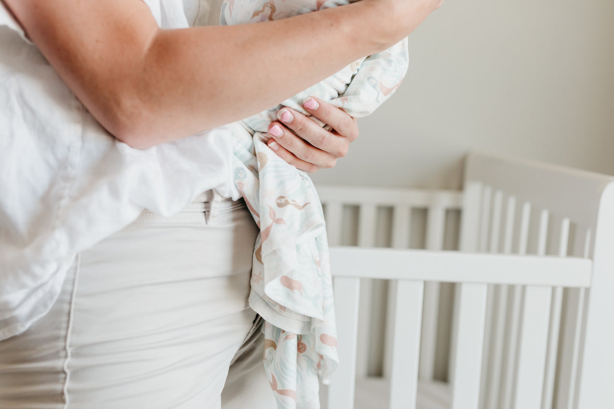 Knit Swaddle Blanket - Coral