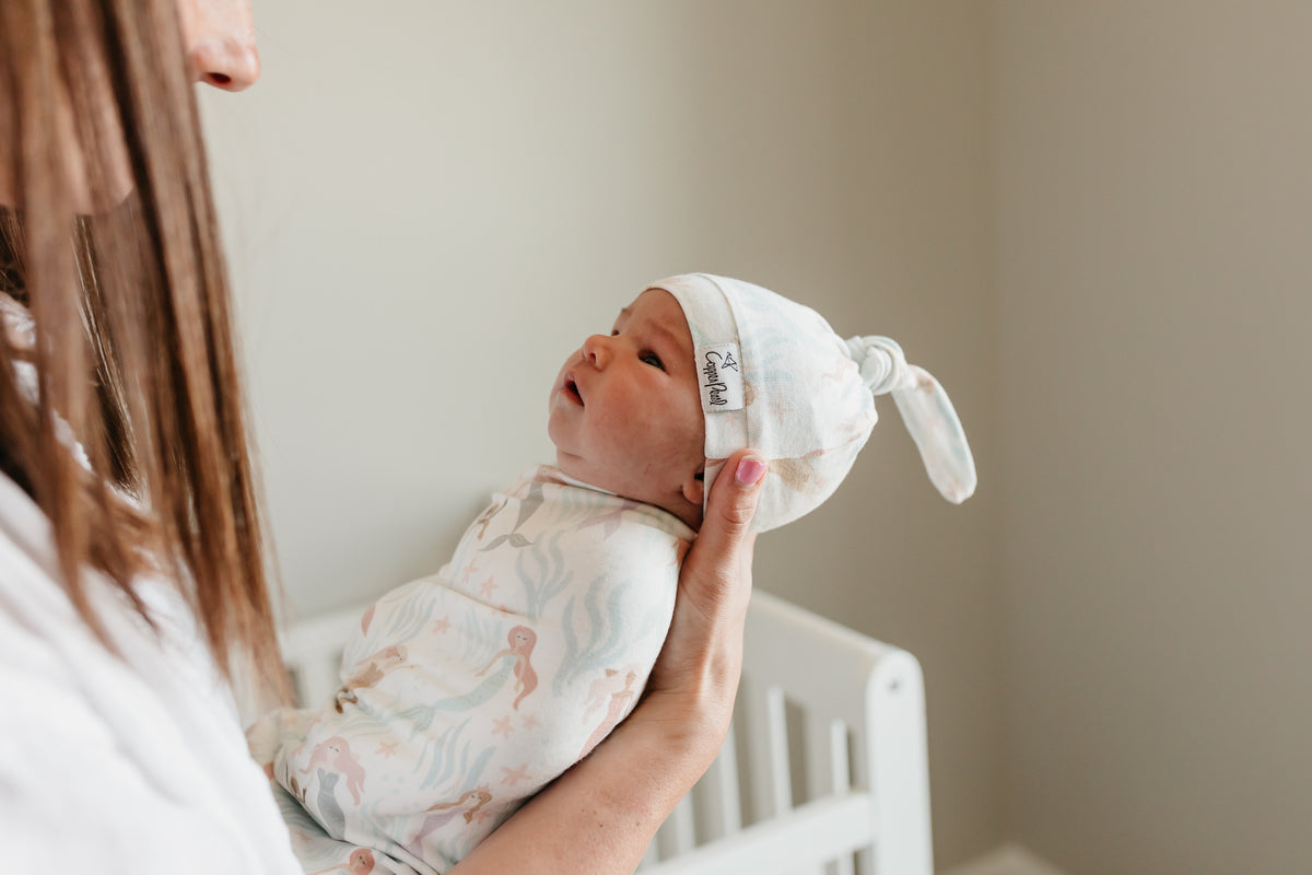 Knit Swaddle Blanket - Coral