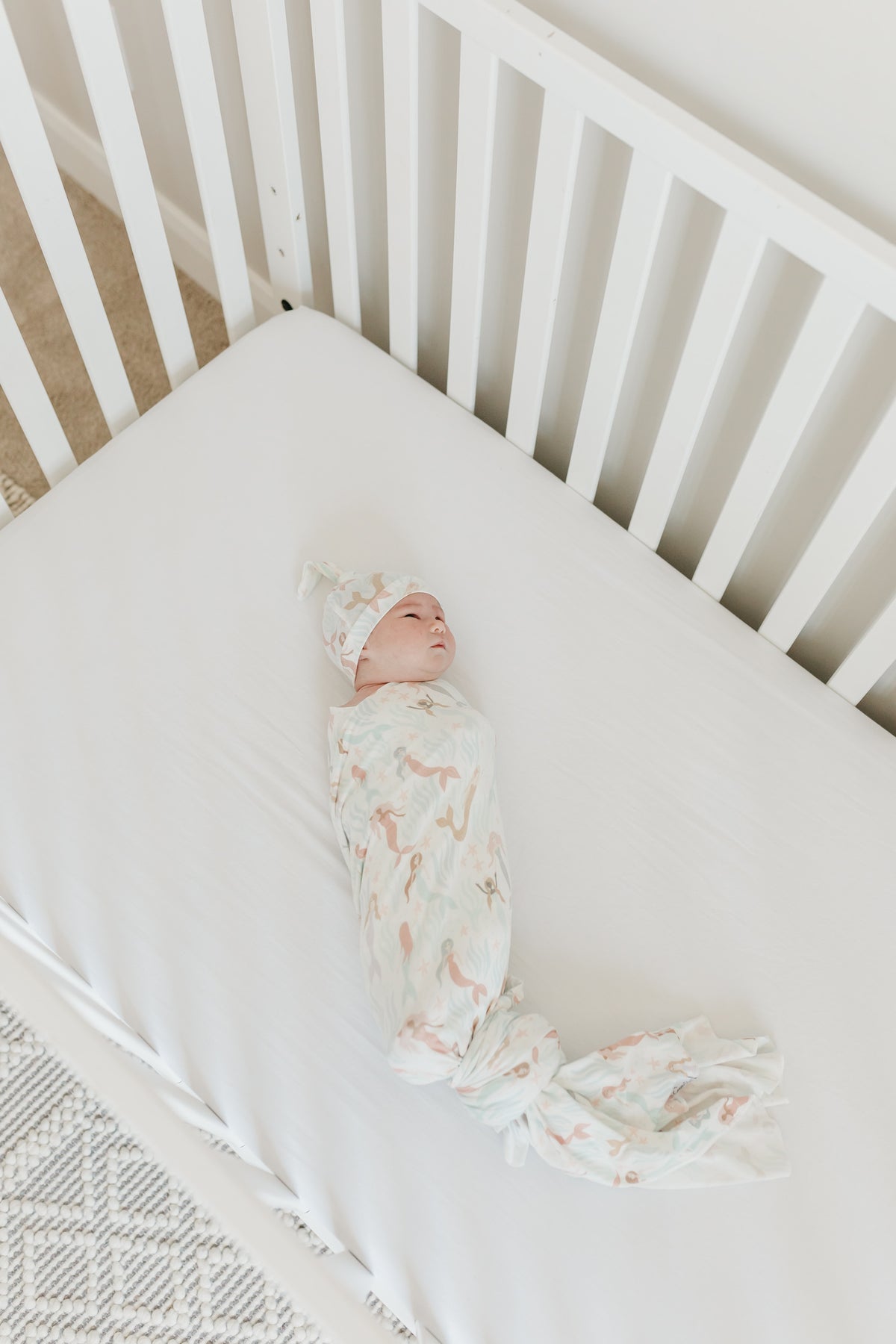 Knit Swaddle Blanket - Coral