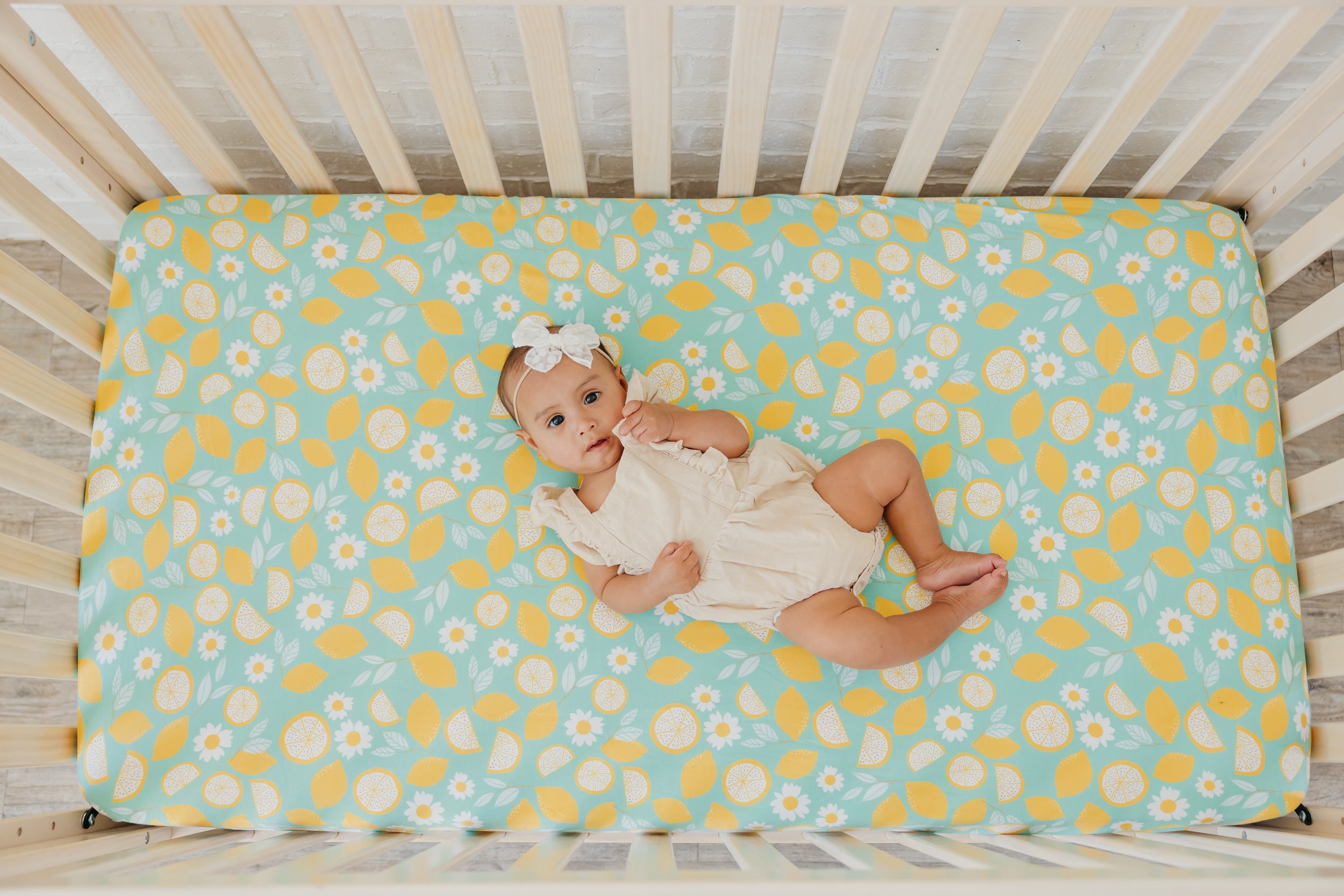 Lemon crib sheet sale