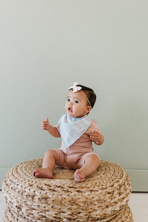  Premium Knit Organic Cotton, Newborn Baby Headband, Adjustable Bow