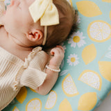 Premium Knit Diaper Changing Pad Cover - Lemon