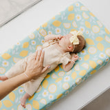 Premium Knit Diaper Changing Pad Cover - Lemon