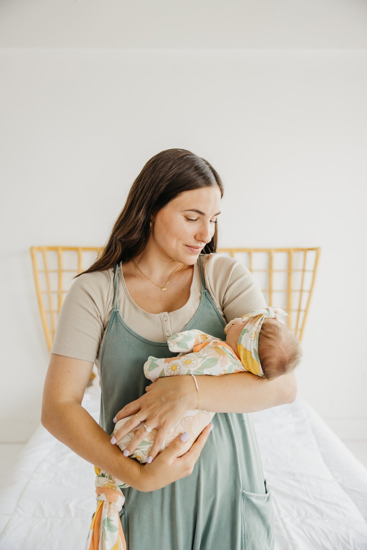 Newborn Knotted Gown - Rose