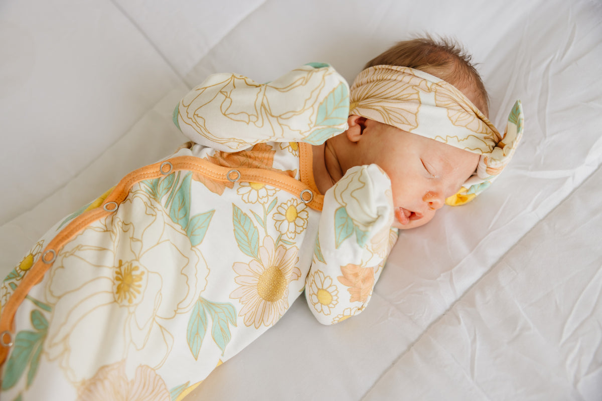 Newborn Knotted Gown - Rose