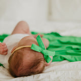 Ribbon Baby Bow - Lime