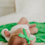 Ribbon Baby Bow - Lime