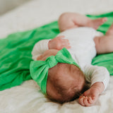 Knit Headband Bow - Lime