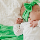 Knit Headband Bow - Lime
