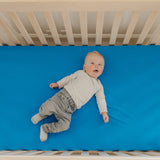 Premium Knit Fitted Crib Sheet - Blueberry