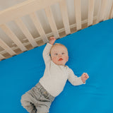 Premium Knit Fitted Crib Sheet - Blueberry