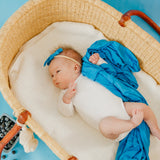 Ribbon Baby Bow - Blueberry