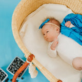 Ribbon Baby Bow - Blueberry