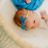 Ribbon Baby Bow - Blueberry