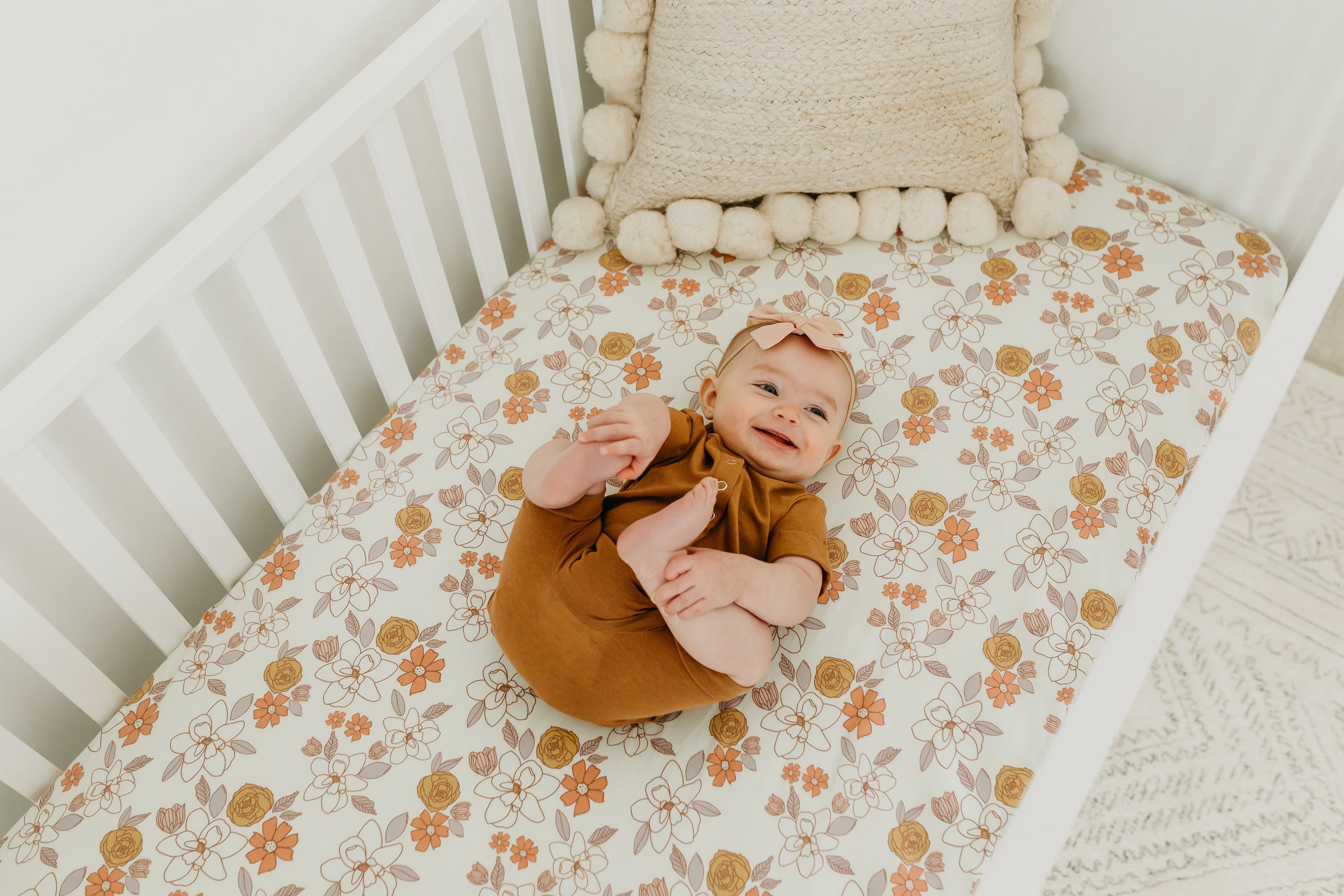 Copper pearl clearance fitted crib sheet