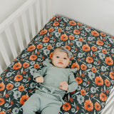 Premium Knit Fitted Crib Sheet - Poppy