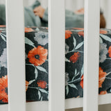 Premium Knit Fitted Crib Sheet - Poppy