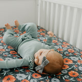 Premium Knit Fitted Crib Sheet - Poppy