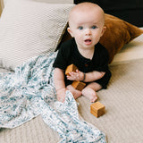 Knit Swaddle Blanket - Cobalt