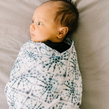 Knit Swaddle Blanket - Cobalt