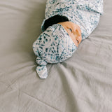 Knit Swaddle Blanket - Cobalt