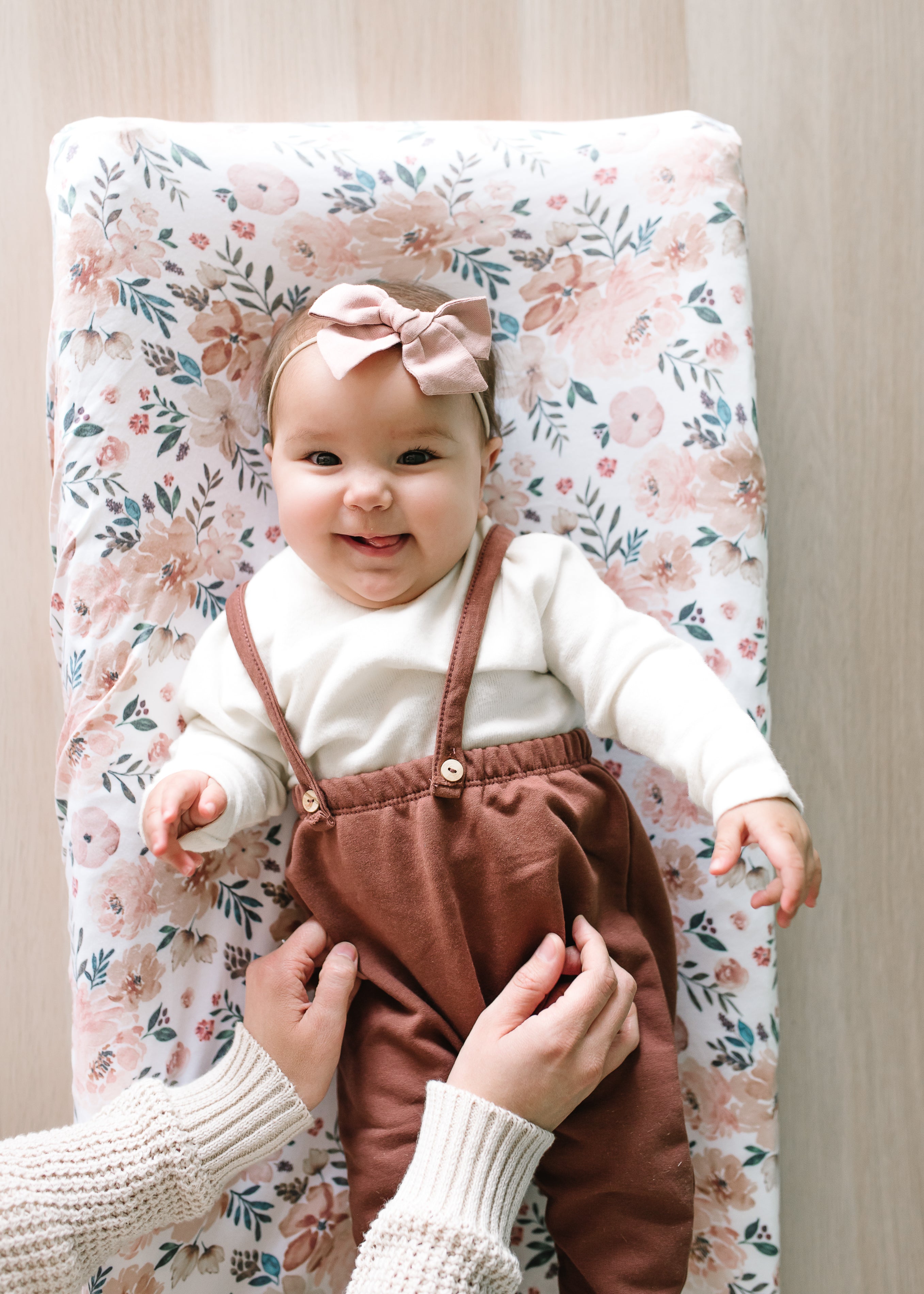 Premium Knit Diaper Changing Pad Cover Autumn – Copper Pearl