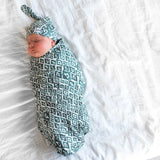 Knit Swaddle Blanket - Topaz