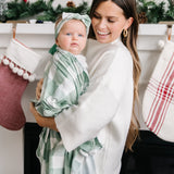 Knit Headband Bow - Pine