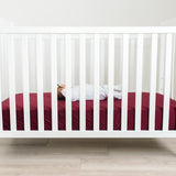 Premium Knit Fitted Crib Sheet - Ruby