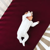 Premium Knit Fitted Crib Sheet - Ruby