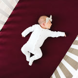 Premium Knit Fitted Crib Sheet - Ruby