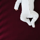 Premium Knit Fitted Crib Sheet - Ruby