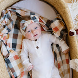 Knit Headband Bow - Harvest