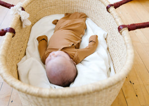 Newborn Knot Hat - Taupe Checkered – Lulie