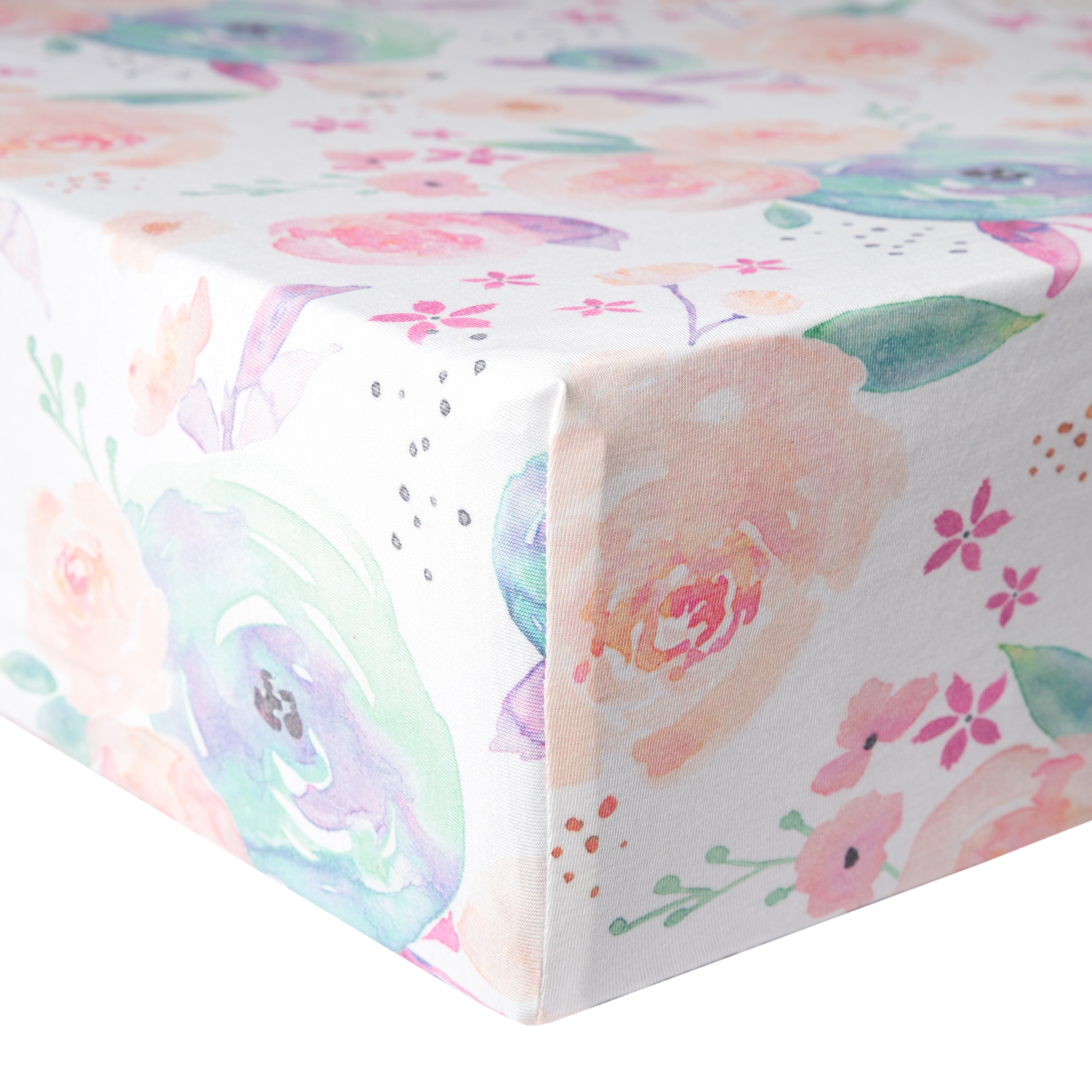 Floral fitted sales crib sheet