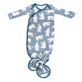 Newborn Knotted Gown - Polar