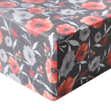 Premium Knit Fitted Crib Sheet - Poppy