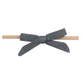Ribbon Baby Bow - Slate